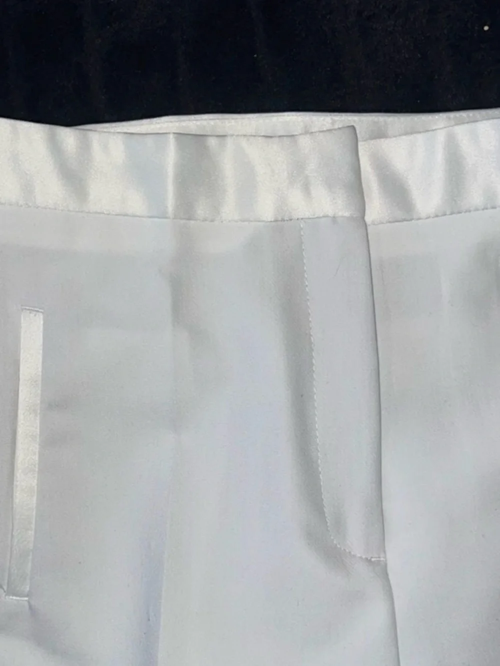 White Tailored Stretch Ponte Pants - Women's - Picture 3 of 4